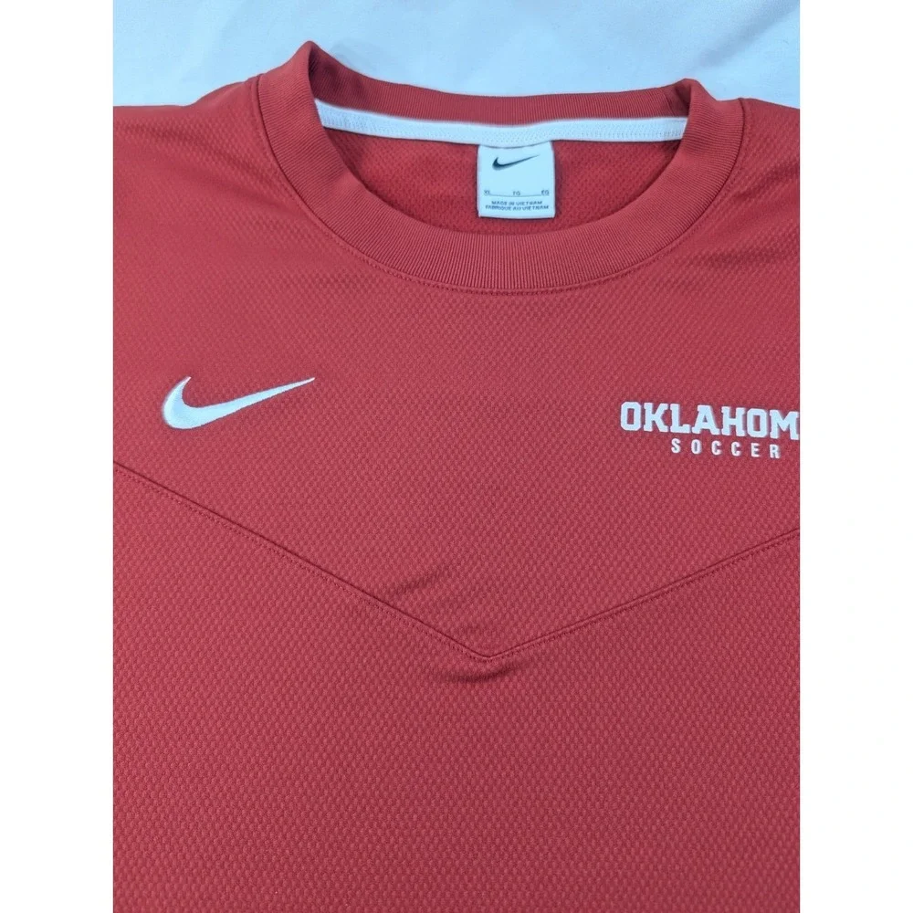 Nike Swoosh Thermal Shirt Mens XL Waffle Knit Fleece Oklahoma Sooners Soccer Men